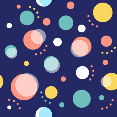  Elle çizilmiş Çocukça Benekler Kusursuz Dikdörtgen Renkli Desen