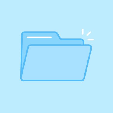  Folder File Blue Vector Icon Background