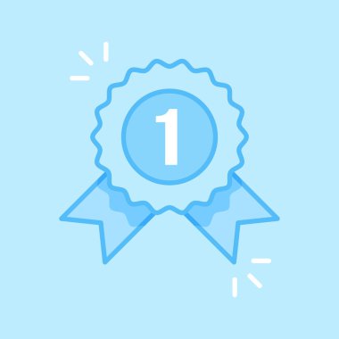  Award Winner Blue Vector Icon Background