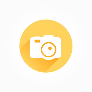  Fotoğraf Kamerası Uzun Gölge Renk Simgesi