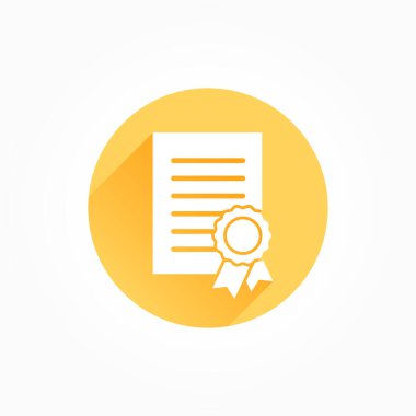  Diploma Diploması Uzun Gölge Renk Simgesi