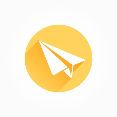  Kağıt Düzlem Uzun Gölge Renk Simgesi