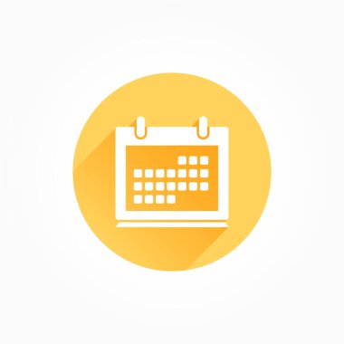 Takvim Uzun Gölge Rengi Simgesi 