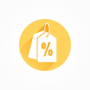  İndirimli Fiyat Etiketi Uzun Gölge Renk Simgesi Teklif Et