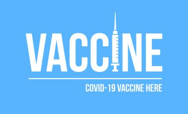  COVID Aşısı, Ampul Aşısı ve Şırınga Düz Renk Tasarımı Simgesi