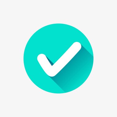  İşaretli Uzun Gölge Renk Simgesini Kontrol Et