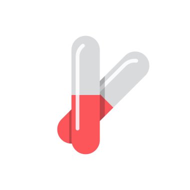  İlaç Hapları Düz Renk Simgesi