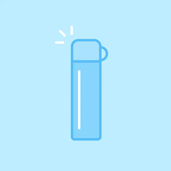Thermos Bottle Blue Vector Icon Background — ストックベクタ