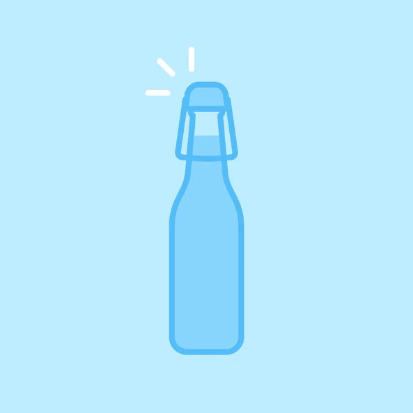 Bottle Blue Vector Icon Background — Archivo Imágenes Vectoriales