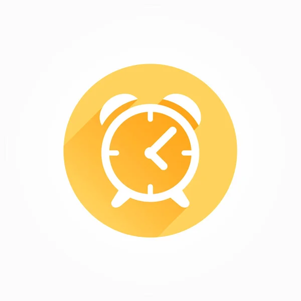 Reloj Despertador Largo Sombra Color Icono — Vector de stock