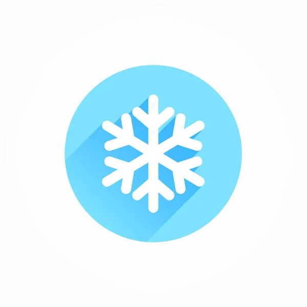 Schnee Lange Schatten Farbe Icon — Stockvektor