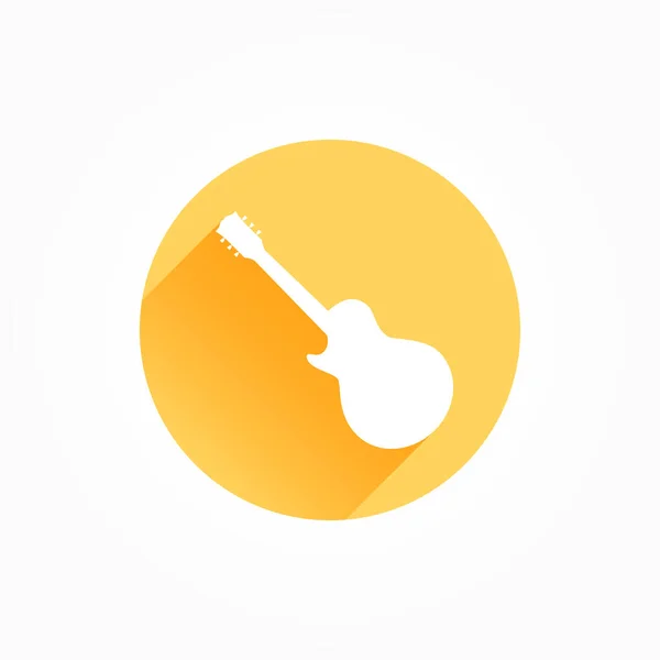 电子吉他长影彩色图标 — 图库矢量图片
