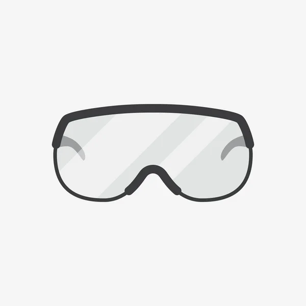 Safety Glasses Flat Design Icon — Stock Vector