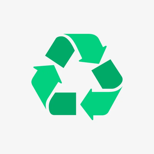 Eco Recycle Flat Color Design Icon — Stock Vector