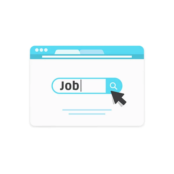 Job Web Internet Search Modelo Ícone Cor Plana — Vetor de Stock