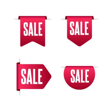  İndirimli Vektör Etiketleri Ayarlandı