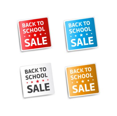 geri okul Satılık çıkartmaları