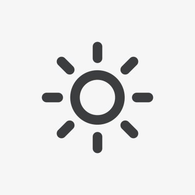  Güneş parlaklığı düz vektör simgesi