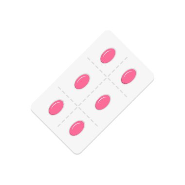  Kabarcık Paketi Hapları Düz Vektör Simgesi