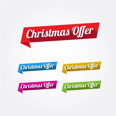 Christmas Offer Long Shadow Labels