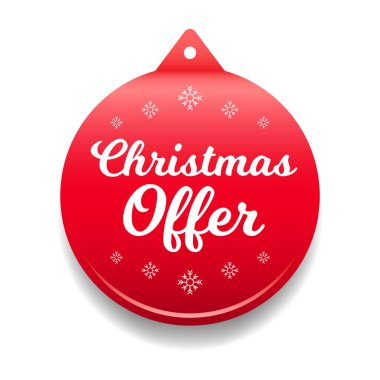 Christmas Offer Vector Label