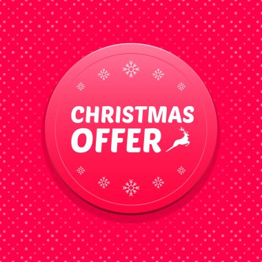 Christmas Offer Round Label
