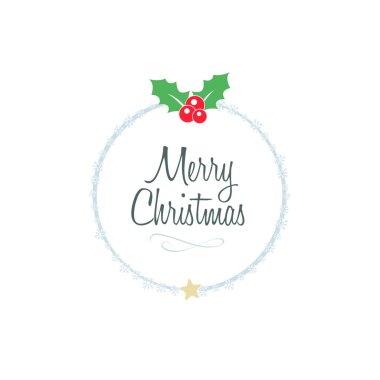 Mutlu Noeller Yuvarlak Çelenk Düz Tasarımı