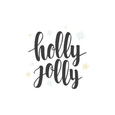 Holly neşeli Noel yazı var