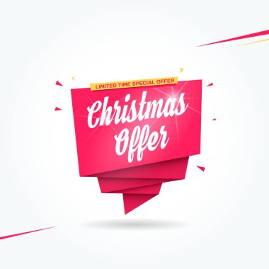 Christmas Offer Label Vector