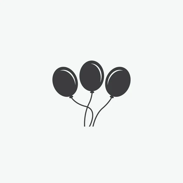 Luftballons Flache Vektor Symbol — Stockvektor