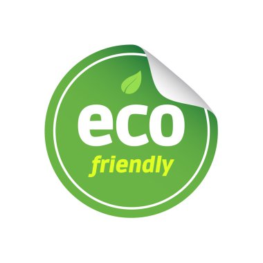 Çevre dostu yuvarlak çıkartma