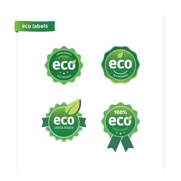 Eco Labels — Stock Vector