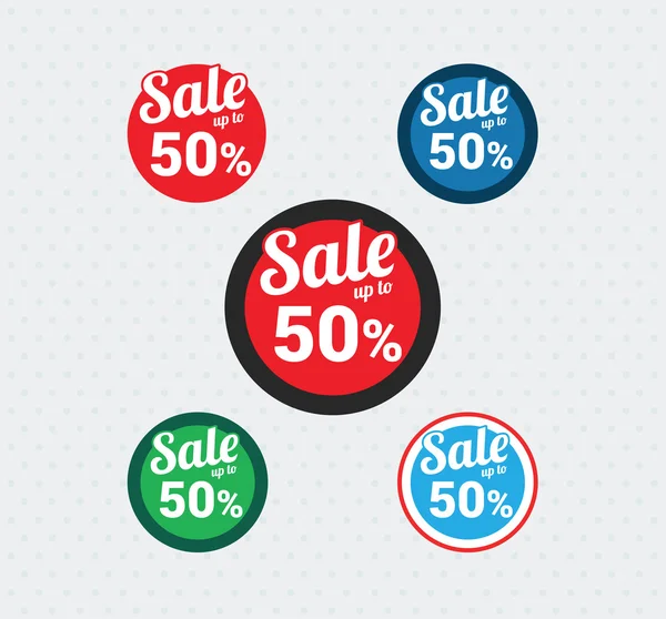 Vente 50 Off Badges — Image vectorielle