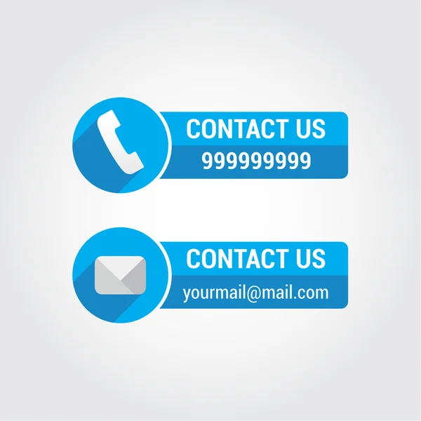 Contact Us Banners — Stock Vector