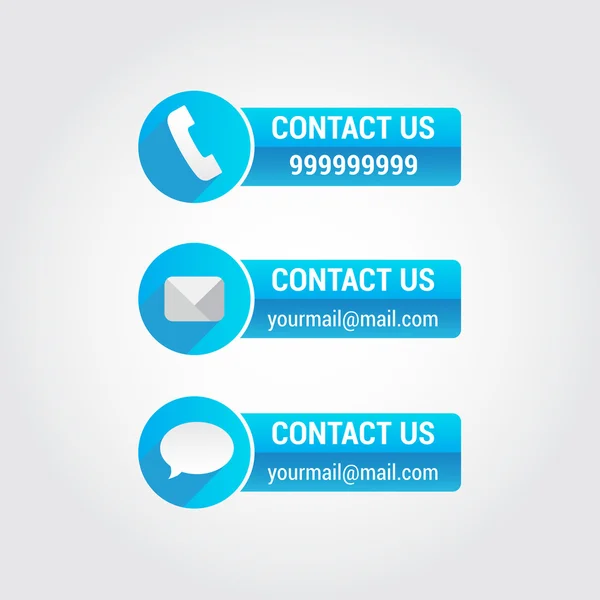 Neem contact op met ons banners — Stockvector