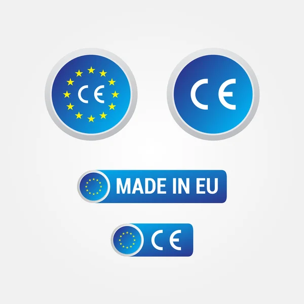 Marchio CE Icone dell'Unione Europea — Vettoriale Stock