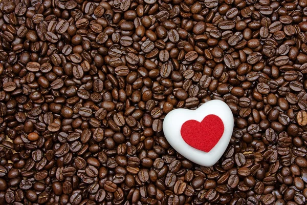 Corazón del café San Valentín fondo —  Fotos de Stock