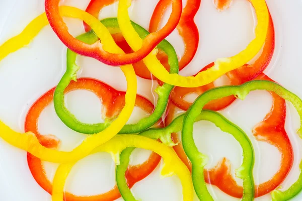 Arka plan dolmalık biber dilimlenmiş