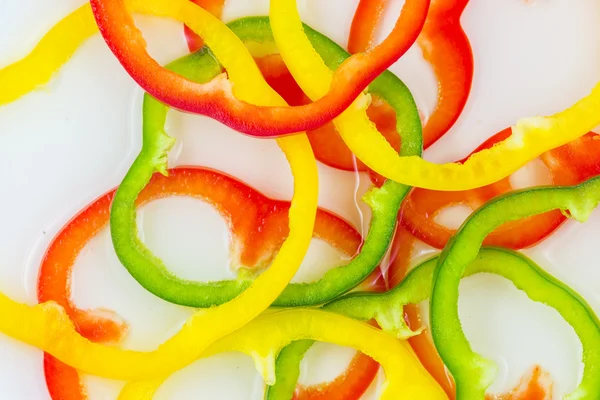 Arka plan dolmalık biber dilimlenmiş