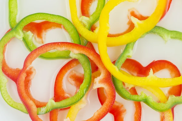 Bell pepper sliced background — Stock Photo, Image