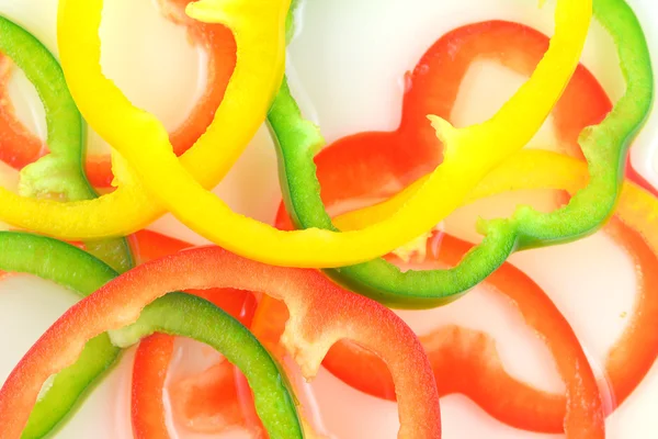 Arka plan dolmalık biber dilimlenmiş