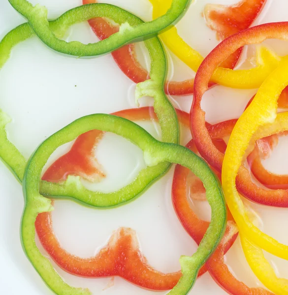 Bell pepper sliced background — Stock Photo, Image