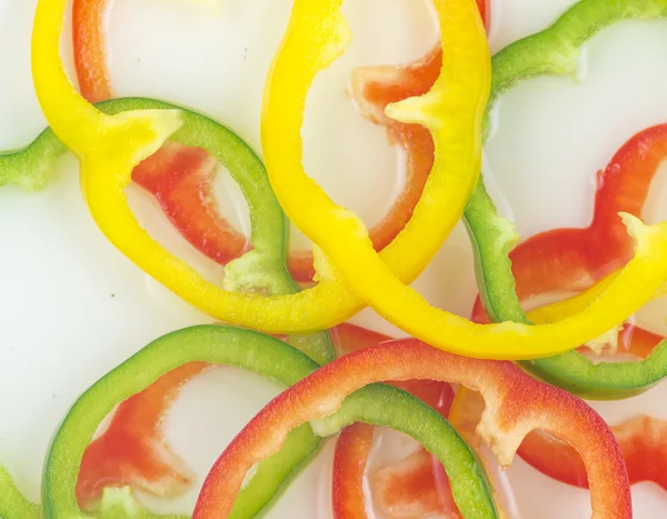 Arka plan dolmalık biber dilimlenmiş