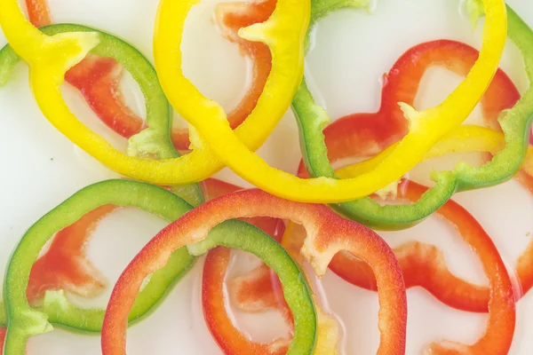 Şablon arka plan dolmalık biber dilimlenmiş