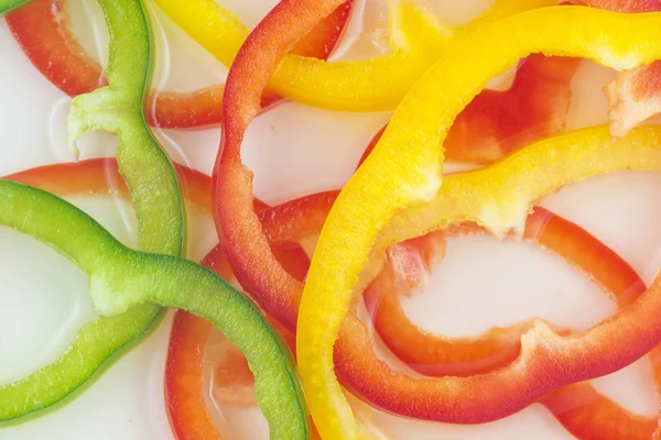 Bell pepper sliced template background — Stock Photo, Image