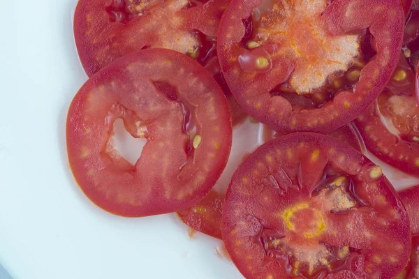 Tomatoes slice pattern background — Stock Photo, Image