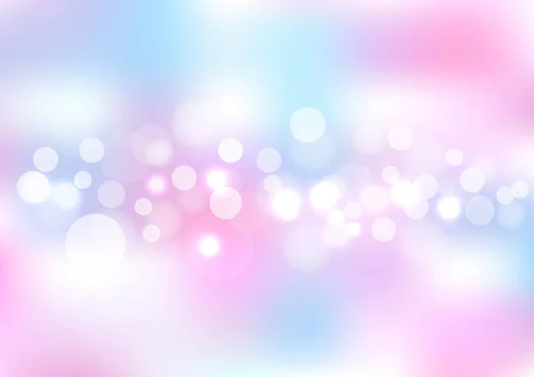 Abstract Pink Blue Blurred Lights Bokeh Background Vector Illustration — Stock Vector