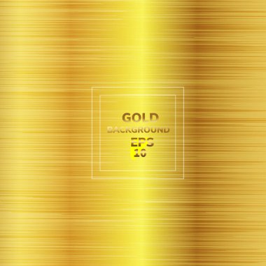 Altın metalik metal cilalanmış arka plan. Vektör illüstrasyonu