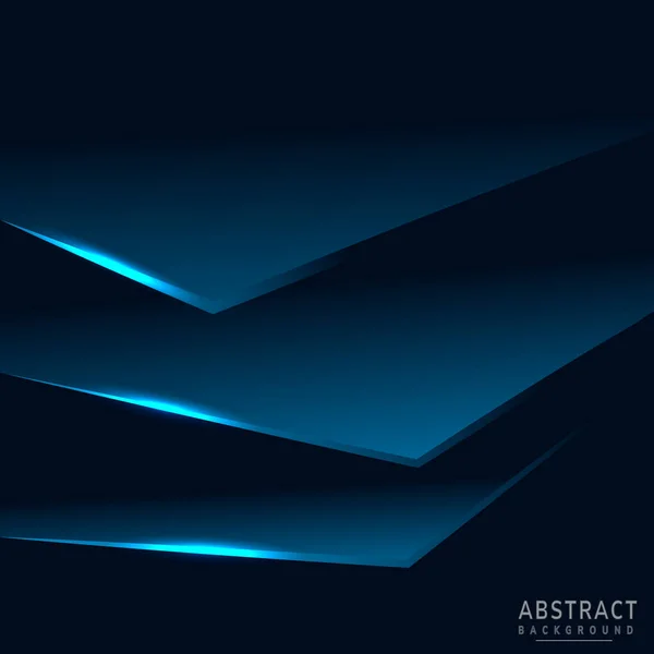 Superposición Geométrica Abstracta Sobre Fondo Azul Oscuro Ilustración Vectorial — Vector de stock