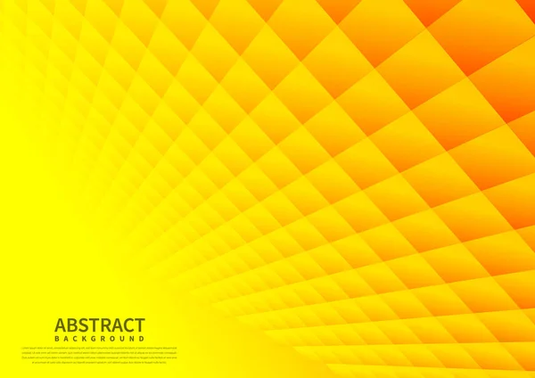 Abstrakte Geometrische Quadratische Muster Hintergrund Mit Gelben Formen Perspektive Vektorillustration — Stockvektor